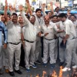 bhel workers protest against modi government over this issue