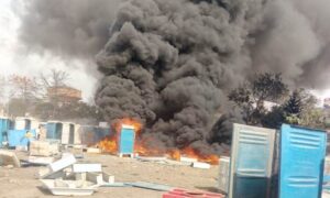 हरिद्वार: कुंभ मेला में लगाए गए टॉयलेट में लगी आग, आग पर काबू