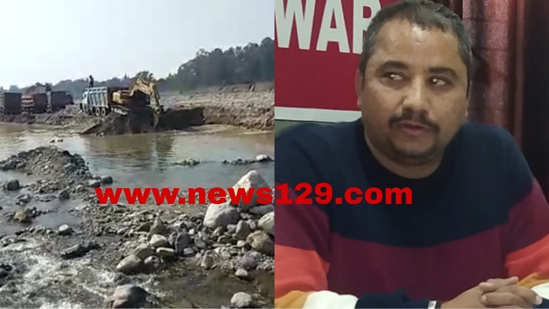 illegal mining in ravasan river in haridwar