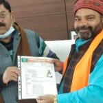 senior bjp leader manoj guatam file documents for bjp ticket from jawalapur seat in haridwar