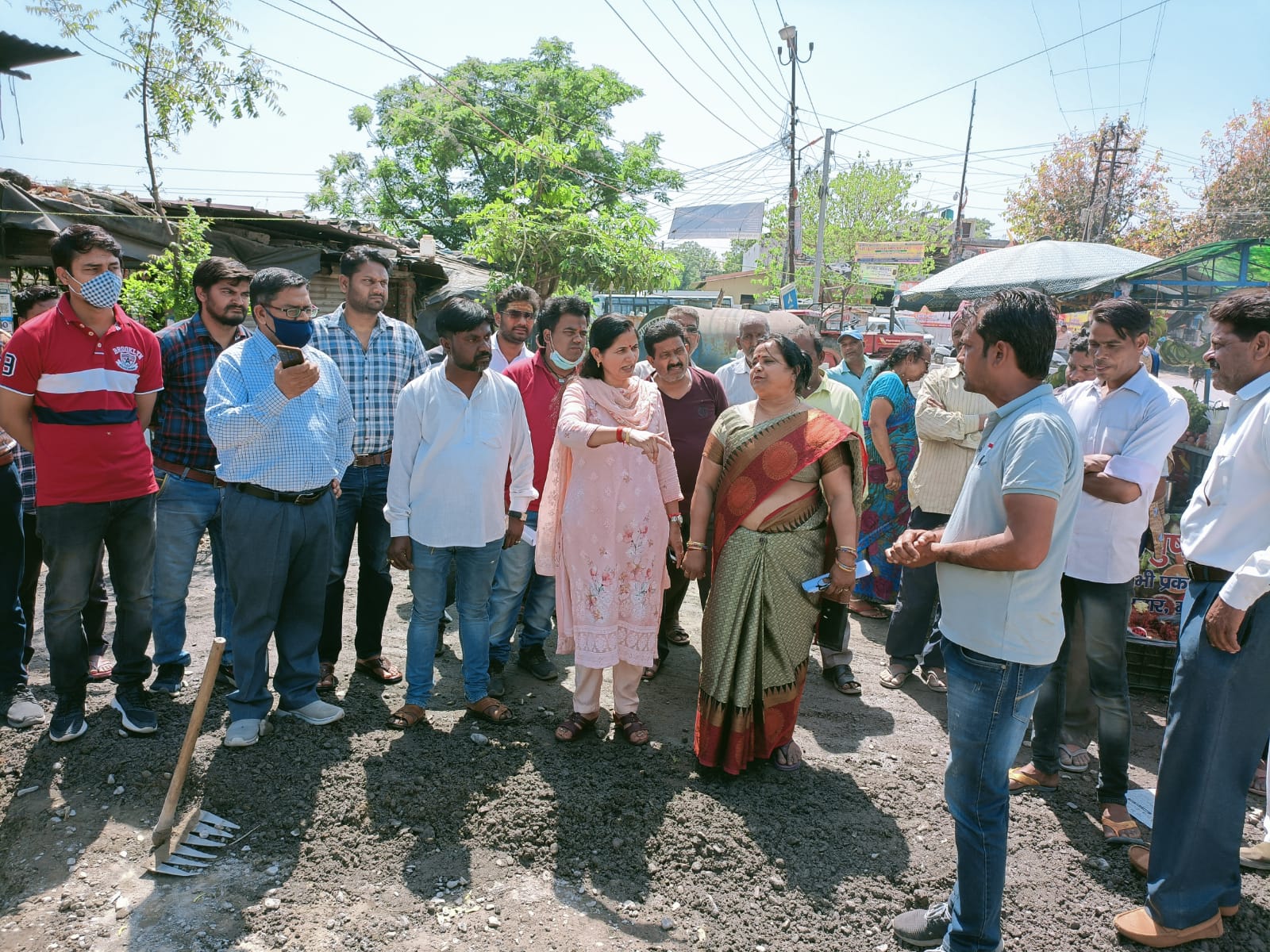 mayor rishikesh inspected construction work