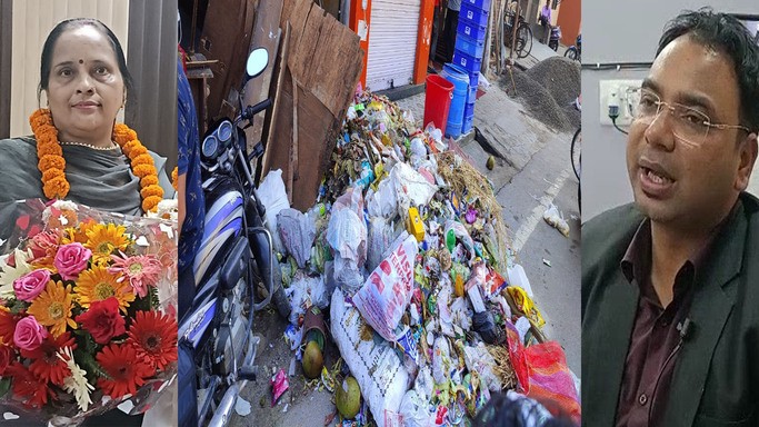 nagar-nagam-haridwar-throw-garbage-in-front-of-leader-house-over-criticism