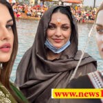 Bollywood Actress in Haridwar famous actress, model, singer and big boss season 13 contestant Himanshi Khurana offer prayer at Harki Pauri Haridwar
