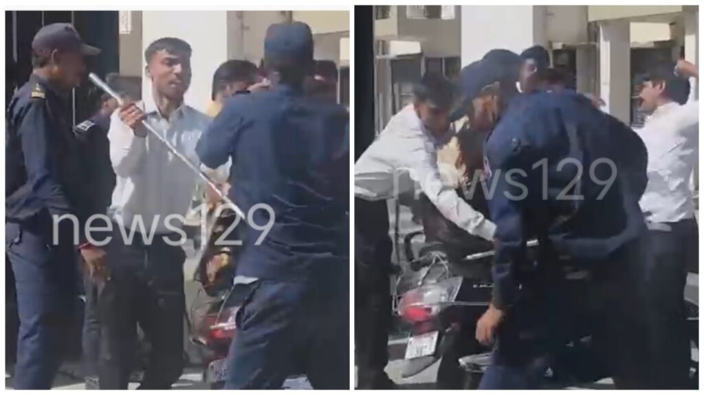 Haridwar Viral Video Deep Ganga Apartment security guards beaten local resident in presence of his minor son video goes viral Haridwar Viral Video Deep Ganga Apartment security guards beaten local resident in presence of his minor son video goes viral