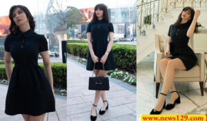 Actress Giorgia Andriani stuns in a Black Outfit The Cost Of THIS Dress Will Blow Your Mind