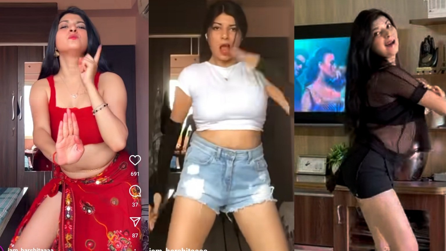 Nora Fatehi Viral Dance Video से चर्चा में आई हर्षिता राज ने मुंबई में बिखेरा जलवा