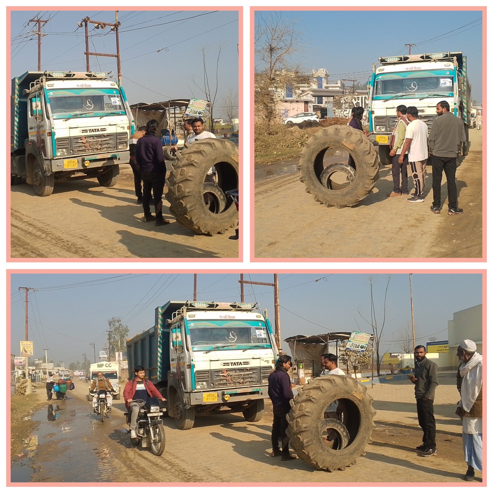 बदहाल सड़कें और उड़ती धूल बनी जानलेवा, मुक़र्रबपुर में ग्रामीणों ने रोका खनन का पहिया, चालकों से तीखी झड़प-