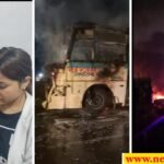 Haridwar News हरिद्वार—मोतीचूर फ्लाईओवर पर भीषण सड़क हादसा, बस में लगी आग, कई आए चपेट में, कई घायल