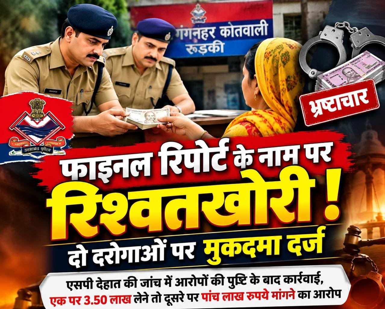 फाइनल रिपोर्ट के नाम पर रिश्वतखोरी! दो दरोगाओं पर मुकदमा दर्ज